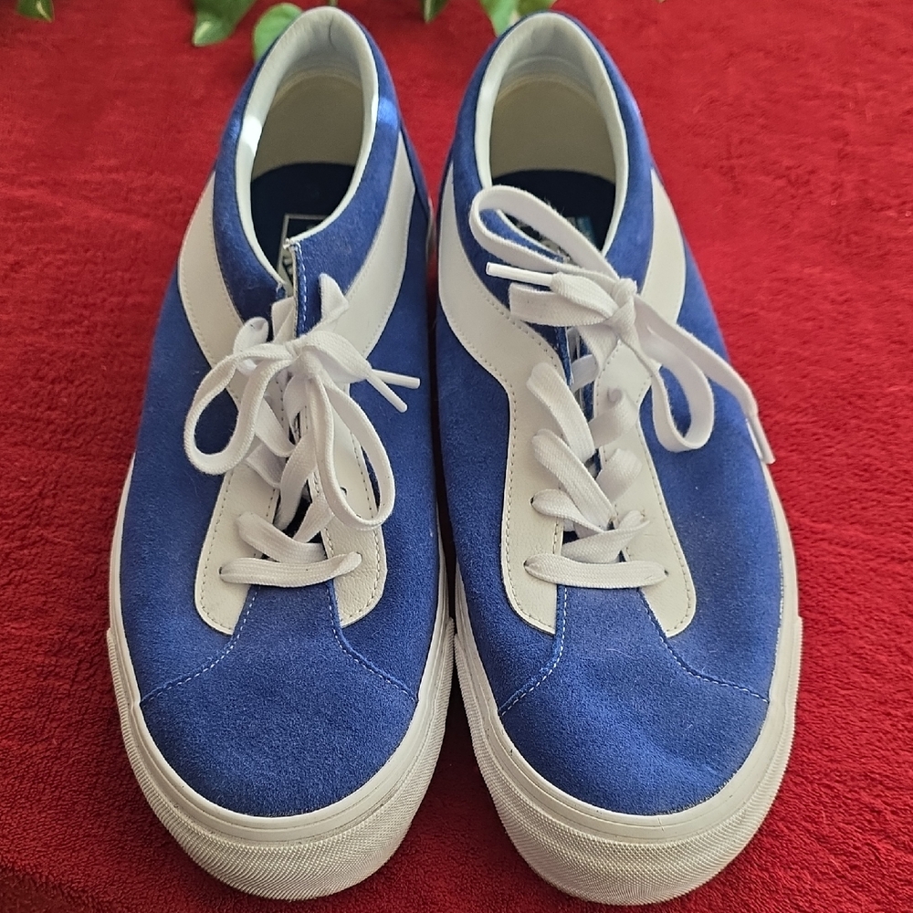 Blue and White Men's Old School Vans Sneakers
